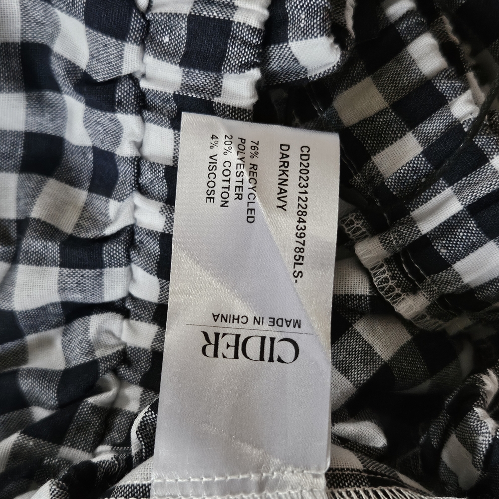 Cider - Woven High Rise Gingham Tiered Midi Skirt - Picture 4 of 6